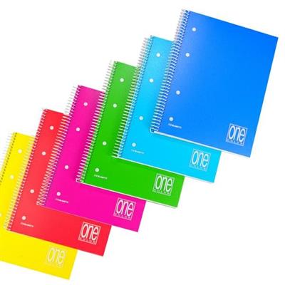 QUADERNO SPIRALATO PPL 162x210 A5 80fg+1 80gr 1rigo ONE COLOR BL