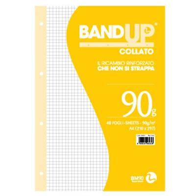 Blocco collato forato rinforzato BANDUP A4 90gr 40fg 5mm BM