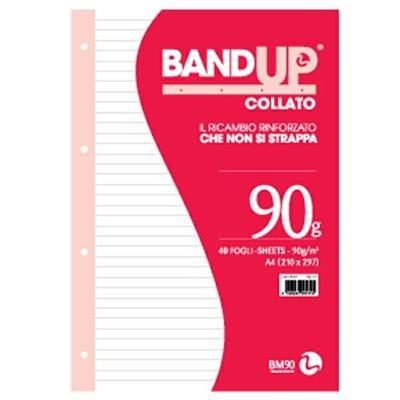 Blocco collato forato rinforzato BANDUP A4 90gr 40fg 1rigo BM