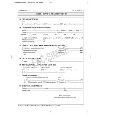 Libretto di Impianto per la climatizzazione 48 pagine e2621ve