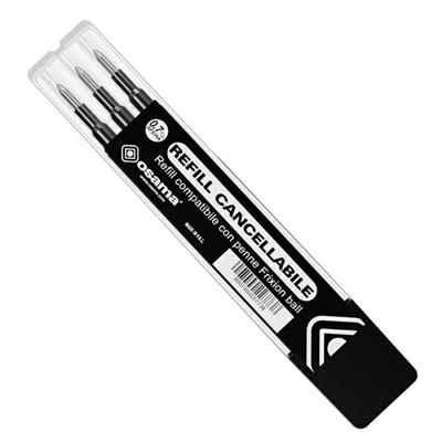 Set 3 refill inchiostro gel RiSCRIVI cancellabile 0,7mm nero OSA