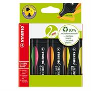 ASTUCCIO 4 EVIDENZIATORE STABILOÂ® GREEN BOSSÂ® 83recycled assor