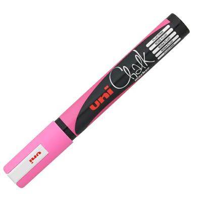 Marcatore a gesso liquido UNI CHALK p.tonda rosa fluo UNI MITSUB