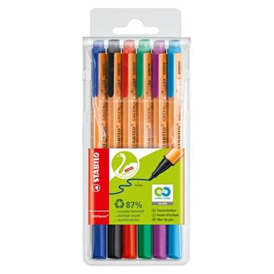 ASTUCCIO 6 Pennarello GREENPOINTÂ® 0.8mm STABILO