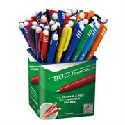 Barattolo 50 penna sfera cancellabile CANCELLIK 1,0mm col. assor