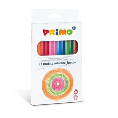 ASTUCCIO 12 PASTELLI COLORATI MAXI JUMBO 100 FSC PRIMO