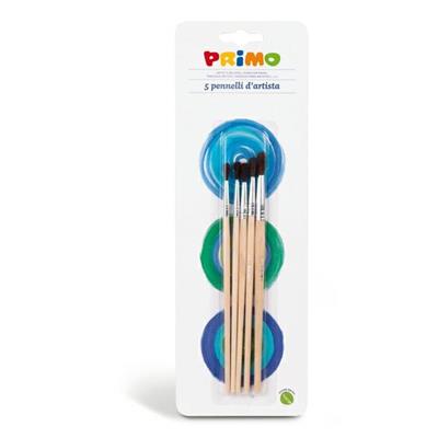 Blister 5 pennelli artisti PRIMO tondi