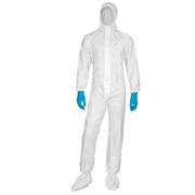 TUTA PROTEZ.DA RISCHIO CHIMICO DT115 Tg. L bianco MONOUSO