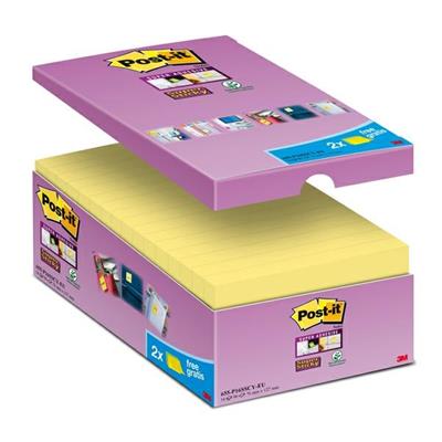 VALUE PACK 14+2 BLOCCO 90fg Post-itÂ®Super Sticky Giallo Canaryâ