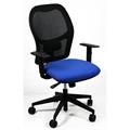 POLTRONA SEMIDIREZIONALE Hubble BLU C/BRACC.