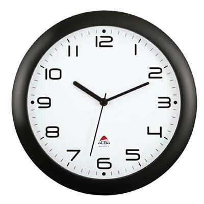 Orologio da parete Hornew diametro 30cm nero Alba