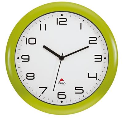 Orologio da parete Hornew diametro 30cm verde Alba
