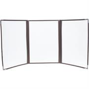 Set 3 Porta Menu' Crystal BR3 TRIPLO (per 6 FOGLI A4)