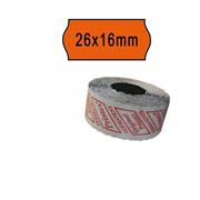 PACK 10 ROTOLI 1000 ETICH. 26x16mm ONDA ARANCIO PERM. Printex