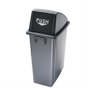 CONTENITORE Office 60Lt + COPERCHIO NERO Pushper RIFIUTO SECCO