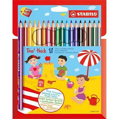 Stabilo trio maxi colori a matita 18pz