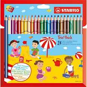 Stabilo trio maxi colori a matita 24pz con temperino