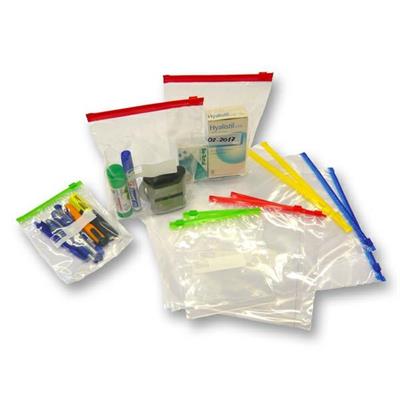 Conf.50 buste con chiusura a cerniera 14x18cm polietilene 60micr