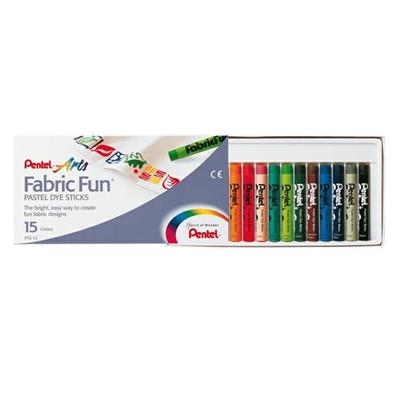 Pentel arts Fabric Fun pastelli per tessuti 15 colori