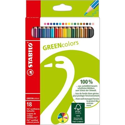 Matite Stabilo GREENcolors 18 pz