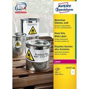 Poliestere adesivo L4775 bianco 100fg A4 210x297mm (1et/fg) lase
