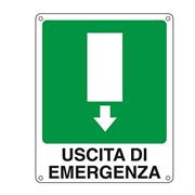 Cartello segnaletico alluminio 25X31 Uscita di Emergenza FRECC