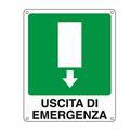 Cartello segnaletico alluminio 25X31 Uscita di Emergenza FRECC