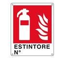 Cartello alluminio 25x31 Estintore N°