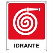 CARTELLO ALLUMINIO 25x31cm 'IDRANTE''