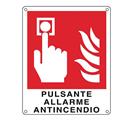 Cartello alluminio 12X14,5 Pulsante allarme antincendio