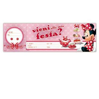 BLOCCHETTO 10 INVITI ALLA FESTA MINNIE DISNEY SADOCH