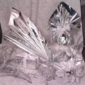 50 BUSTE REGALO IN PPL METAL LUCIDO 16x21+4cm ARGENTO con patell