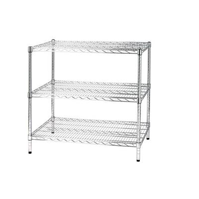 SCAFFALE 3 RIPIANI IN ACCIAIO CROMATO 60x90cm - H90cm ARCHIMEDE
