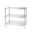SCAFFALE 3 RIPIANI IN ACCIAIO CROMATO 60x90cm - H90cm ARCHIMEDE