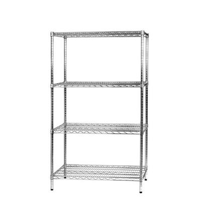 SCAFFALE 4 RIPIANI IN ACCIAIO CROMATO 60x90cm - H160cm ARCHIMEDE