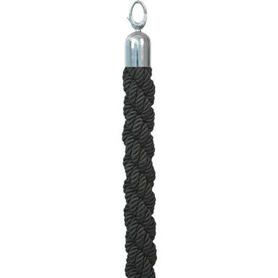 CORDONE INTRECCIATO 150cm NERO per COLONNINA SEGNAPERCORSO Secur