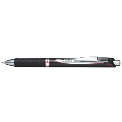 Penna roller pentel energel PERMANENT click 0.7 rosso resistente