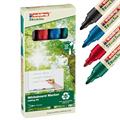 BUSTA 4 MARCATORE PER LAVAGNE BIANCHE EDDING 28 ECOLINE COL. ASS