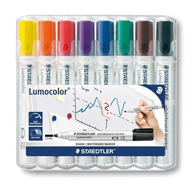 BUSTA 8 PENNARELLI LUMOCOLOR 351 STAEDTLER PER LAVAGNE CANCELLAB