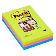 BLOCCO 90foglietti Post-itÂ®Super Sticky RIGHE 101x152mm 660-3SS