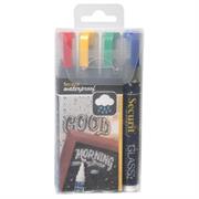 BLISTER 4 MARCATORI A GESSO LIQUIDO Waterproof 4 COLORI 2-6mm Se