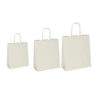 25 SHOPPERS CARTA BIOKRAFT 26X11X34,5CM TWISTED SABBIA