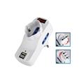 ADATTATORE ROTANTE 2 PRESE BIPASSO 2P+T 10/16 A+ 1 Schuko+2 PRES