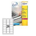 Poliestere adesivo L6146 bianco antim. 20fg A4 63,5x33,9mm (24et
