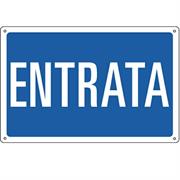 CARTELLO ALLUMINIO 30x20cm 'Entrata'