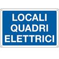 CARTELLO ALLUMINIO 30x20cm 'Locale quadri elettrici'