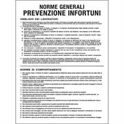 CARTELLO POLIONDA 50x67cm 'Norme generali prevenzione infortuni'