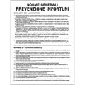CARTELLO POLIONDA 50x67cm 'Norme generali prevenzione infortuni'