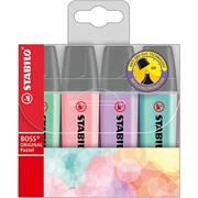 Astuccio 4 stabilo boss evidenziatori ORIGINAL PASTEL
