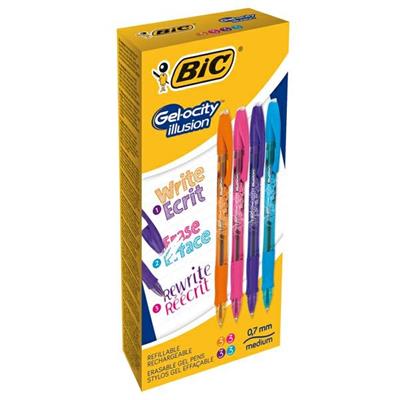 Penna sfera cancellabile Gel-ocity illusion Bic colori assortiti